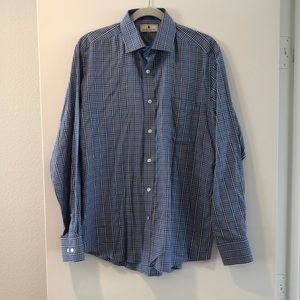Southern Pines Blue check button down, size medium
